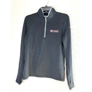 Nike Golf Dri-Fit 1/2 Zip Graphic Long Sleeve Womens Top/Jacket Black Thumb Hole